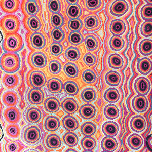 Aboriginal Artwork by Alice Nampijinpa Michaels, Lappi Lappi Jukurrpa, 91x76cm - ART ARK®