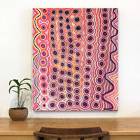Aboriginal Artwork by Alice Nampijinpa Michaels, Lappi Lappi Jukurrpa, 91x76cm