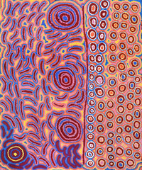 Aboriginal Artwork by Alice Nampijinpa Michaels, Lappi Lappi Jukurrpa, 91x76cm