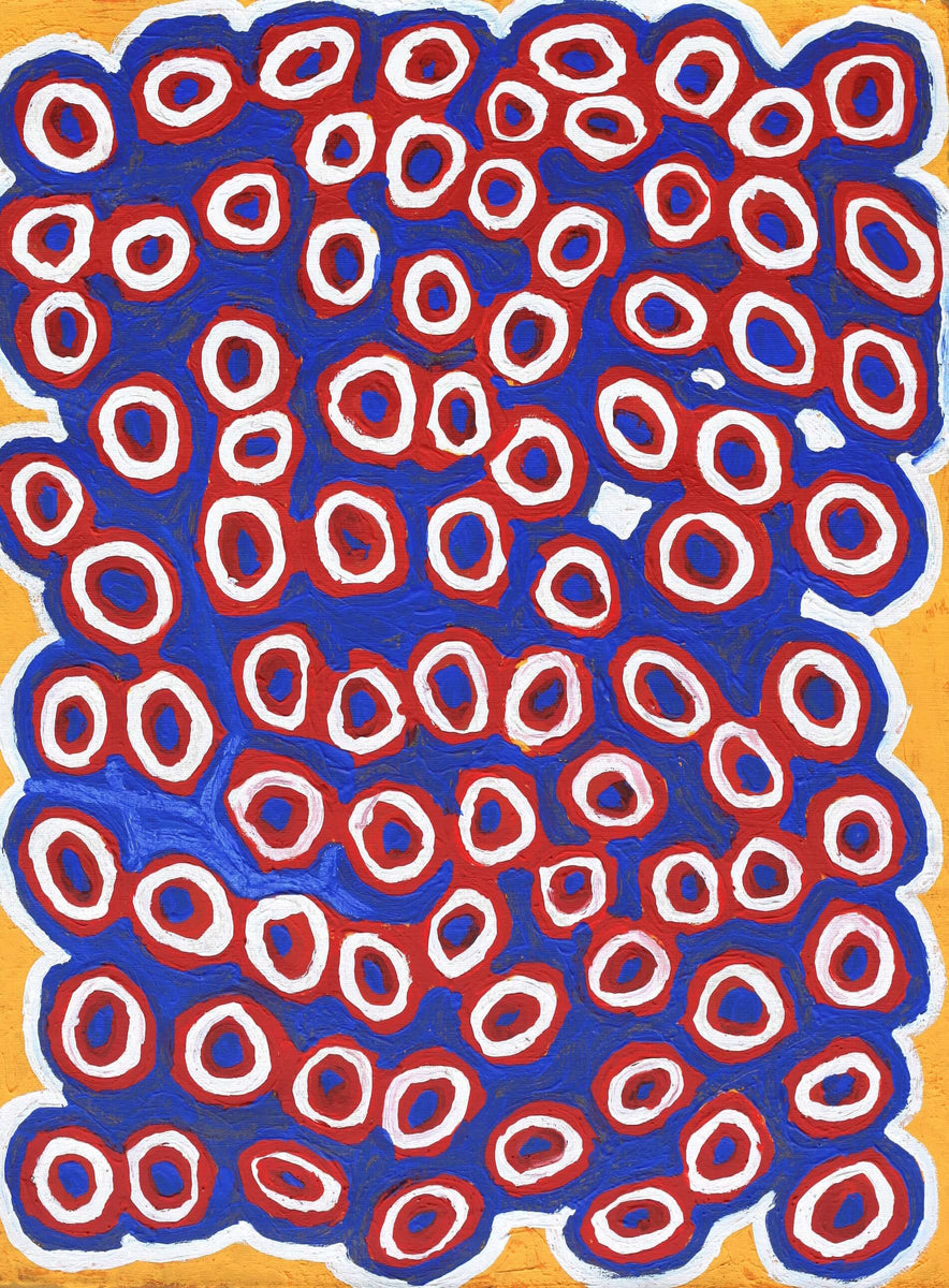 Aboriginal Art by Alice Nampitjinpa Dixon, Rockholes at Talaalpi, 80x60cm - ART ARK®