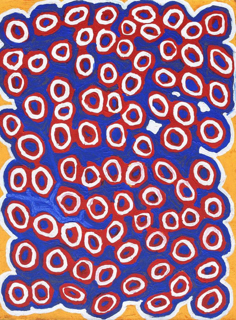 Aboriginal Artwork by Alice Nampitjinpa Dixon, Rockholes at Talaalpi, 80x60cm