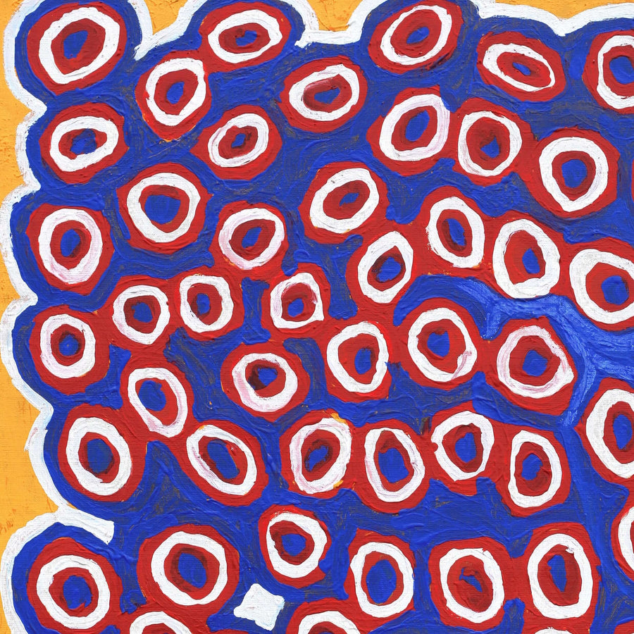 Aboriginal Artwork by Alice Nampitjinpa Dixon, Rockholes at Talaalpi, 80x60cm