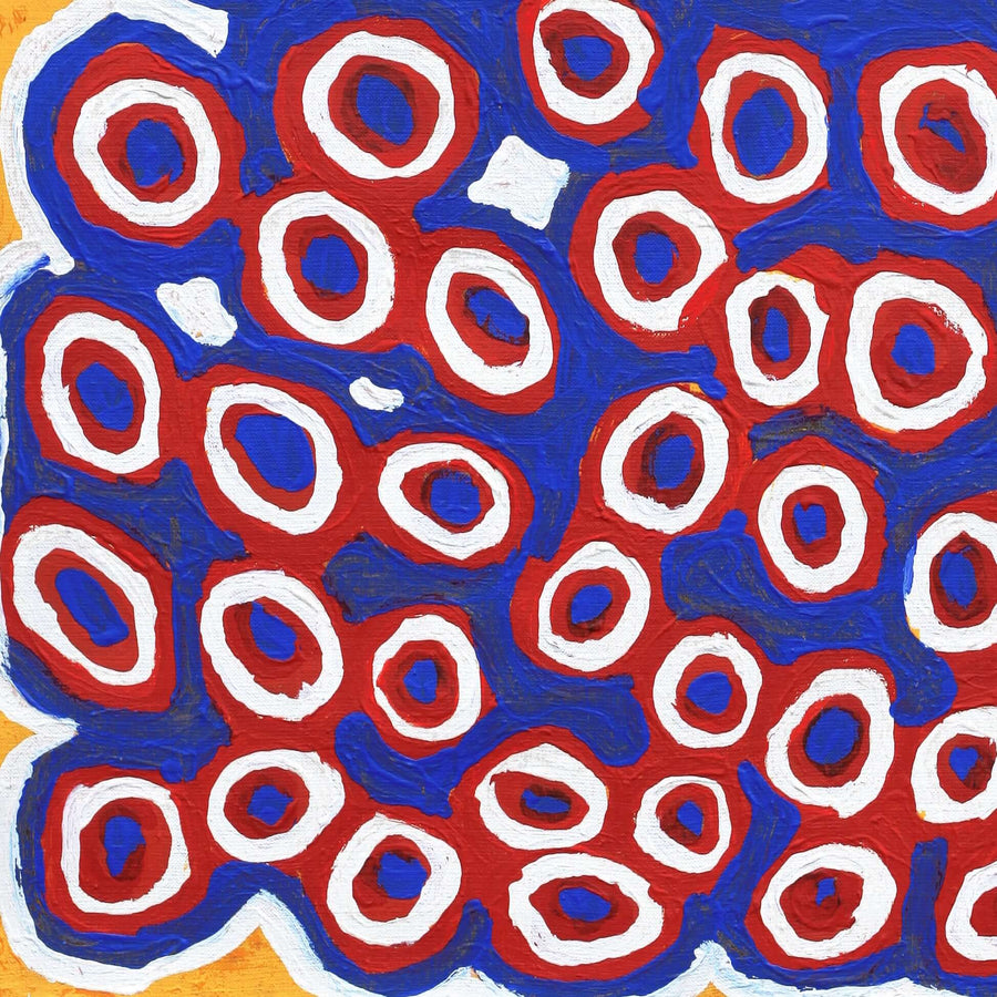Aboriginal Artwork by Alice Nampitjinpa Dixon, Rockholes at Talaalpi, 80x60cm