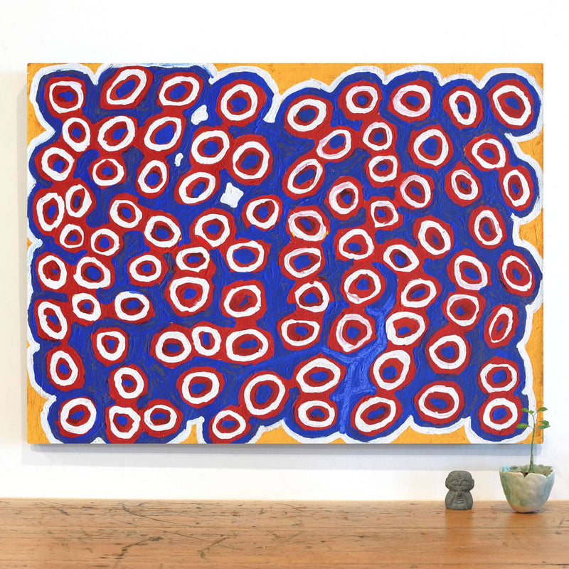 Aboriginal Artwork by Alice Nampitjinpa Dixon, Rockholes at Talaalpi, 80x60cm