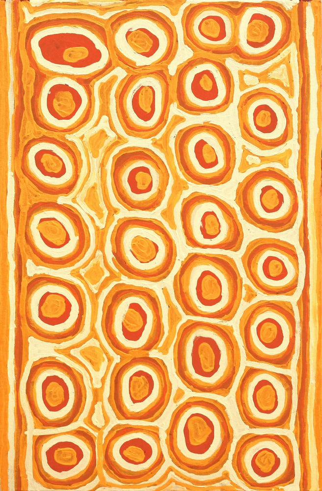 Aboriginal Artwork by Alice Nampitjinpa Dixon, Tjilkamala - Porcupine rockhole, 75x50cm