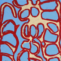 Aboriginal Artwork by Alice Nampitjinpa Dixon, Tjilkamala - Porcupine rockhole, 100x40cm
