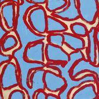 Aboriginal Artwork by Alice Nampitjinpa Dixon, Tjilkamala - Porcupine rockhole, 100x40cm