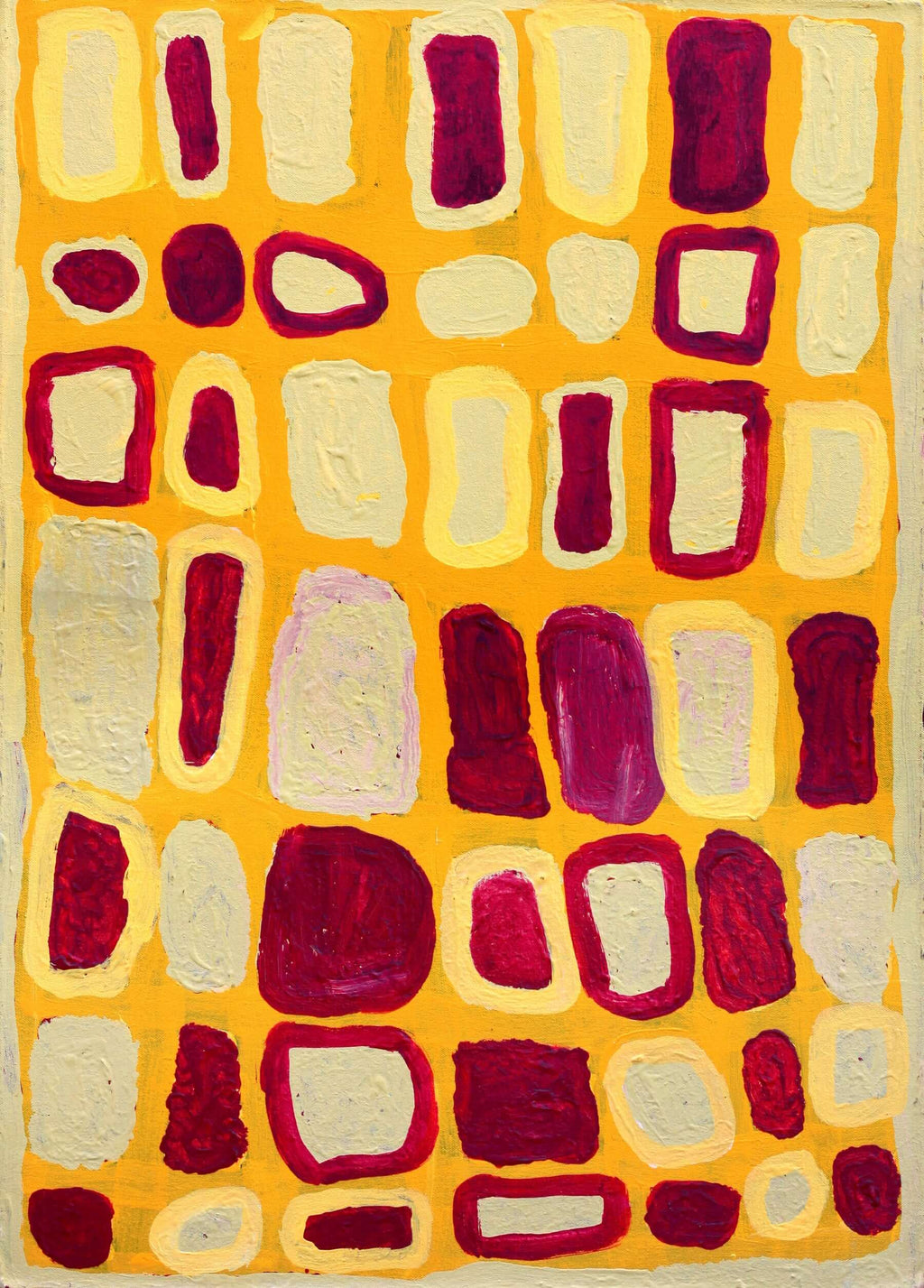 Aboriginal Artwork by Alice Nampitjinpa Dixon, Pura - Bush berries, 71x50cm