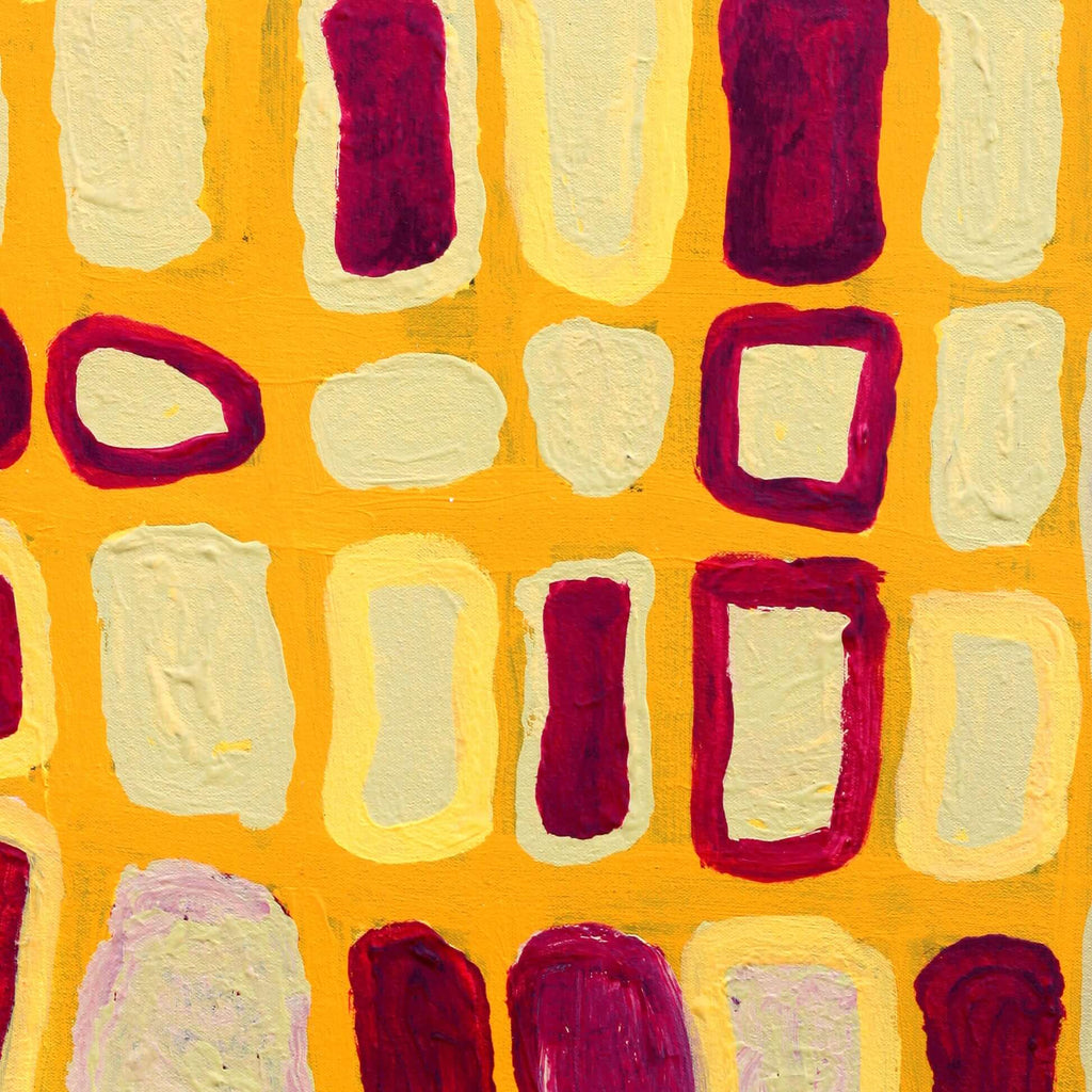 Aboriginal Artwork by Alice Nampitjinpa Dixon, Pura - Bush berries, 71x50cm