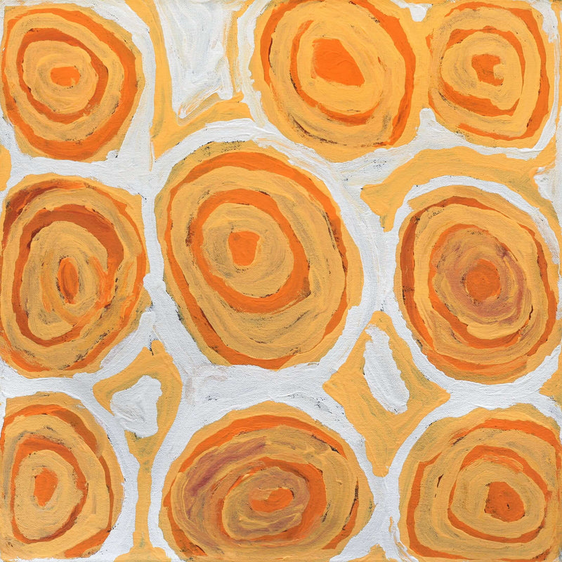 Aboriginal Artwork by Alice Nampitjinpa Dixon, Tjilkamala - Porcupine rockhole, 40x40cm