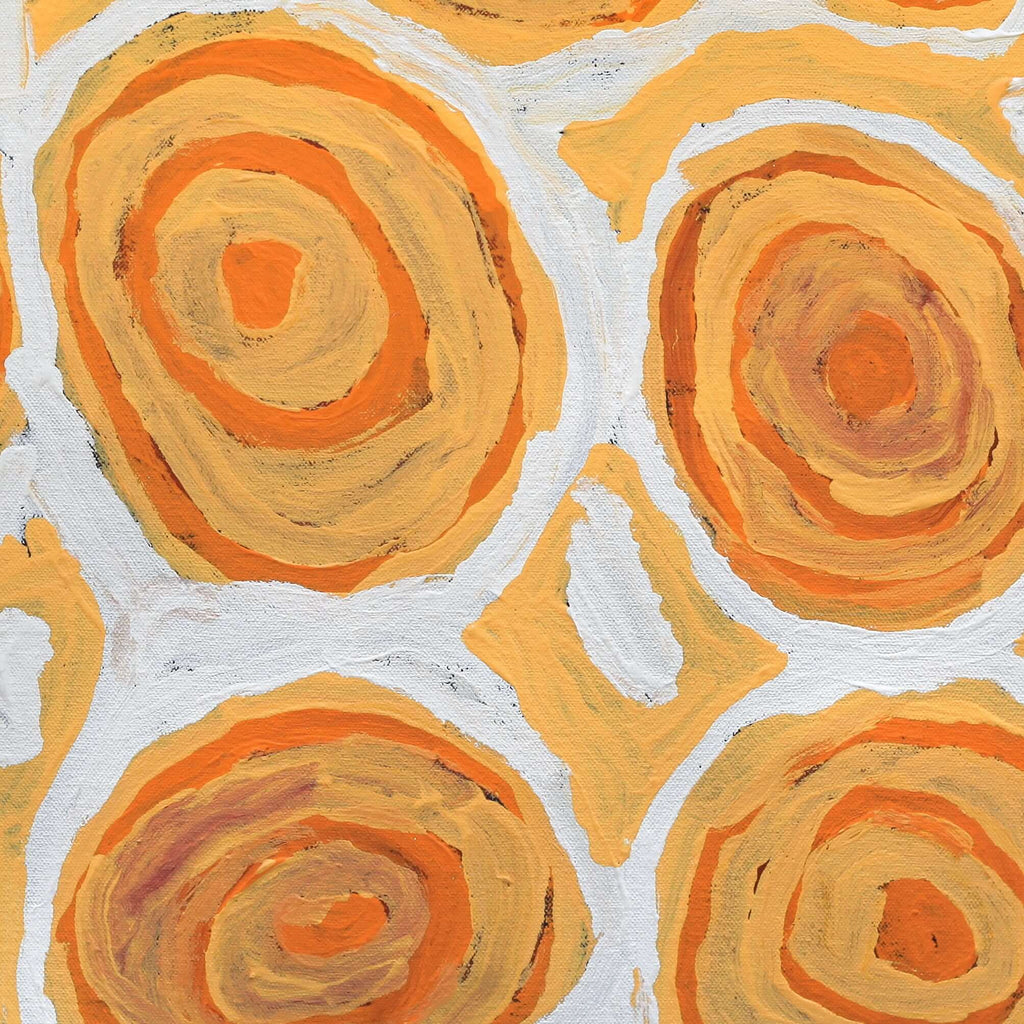 Aboriginal Artwork by Alice Nampitjinpa Dixon, Tjilkamala - Porcupine rockhole, 40x40cm