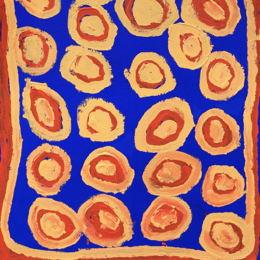 Aboriginal Artwork by Alice Nampitjinpa Dixon, Takupalangu, 80x40cm