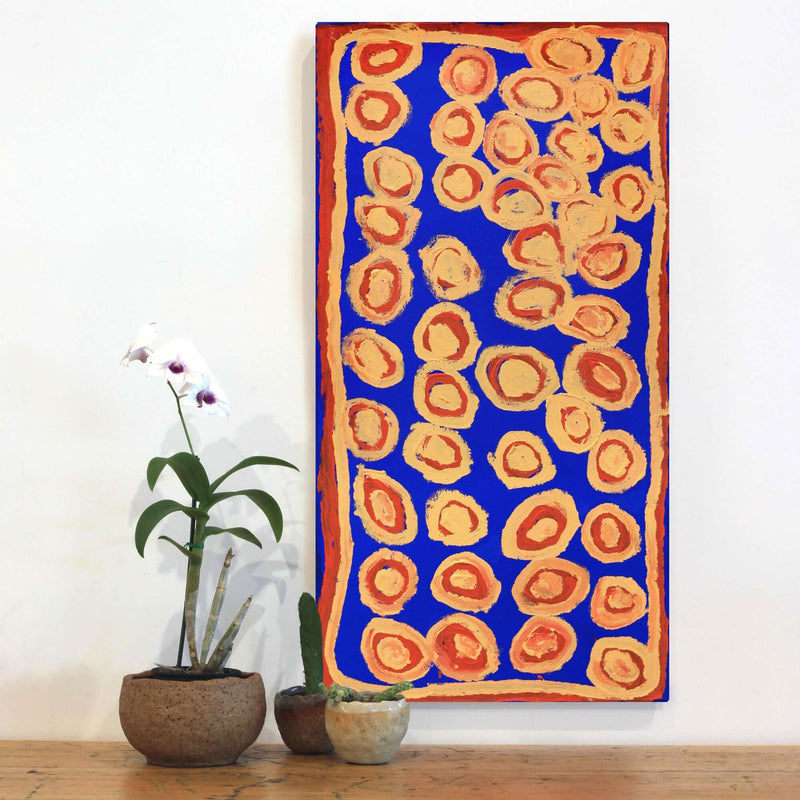 Aboriginal Artwork by Alice Nampitjinpa Dixon, Takupalangu, 80x40cm
