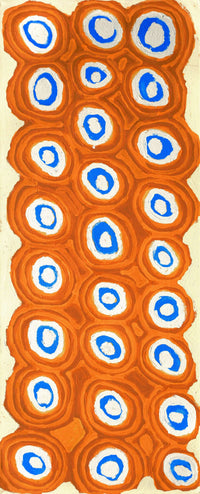 Aboriginal Artwork by Alice Nampitjinpa Dixon, Tjilkamala - Porcupine rockhole, 100x40cm