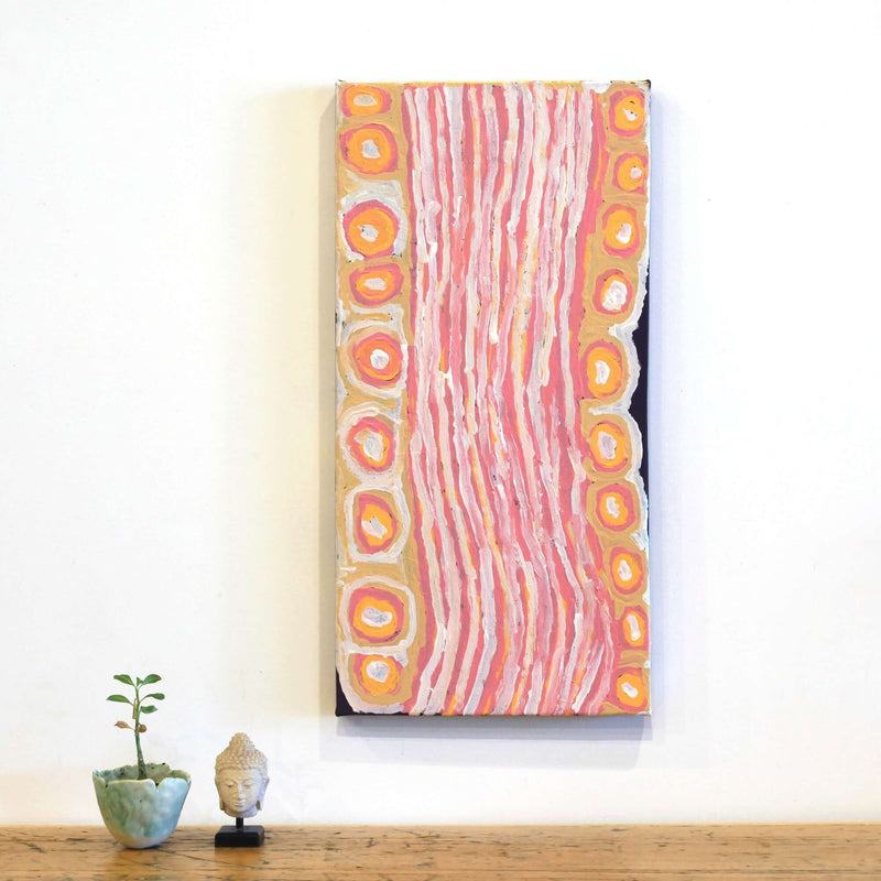 Aboriginal Artwork by Alice Nampitjinpa Dixon, Tali Tali - Sandhills, 60x30cm