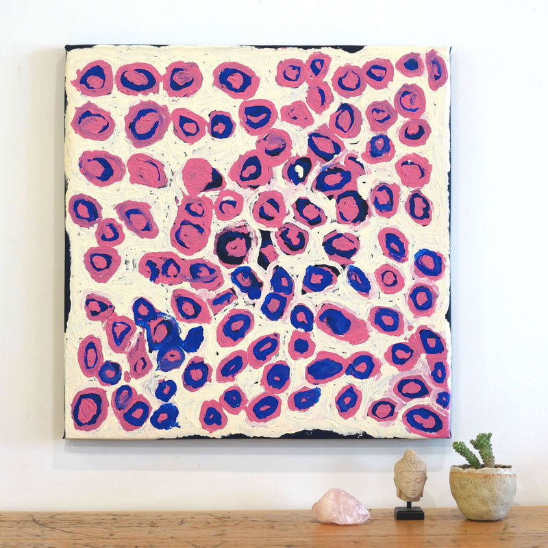 Aboriginal Artwork by Alice Nampitjinpa Dixon, Takupalangu, 60x60cm