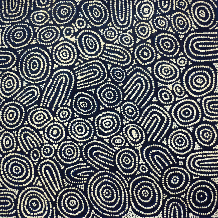 Aboriginal Art by Alicka Napanangka Brown, Yarla Jukurrpa (Bush Potato Dreaming), 46x46cm - ART ARK®