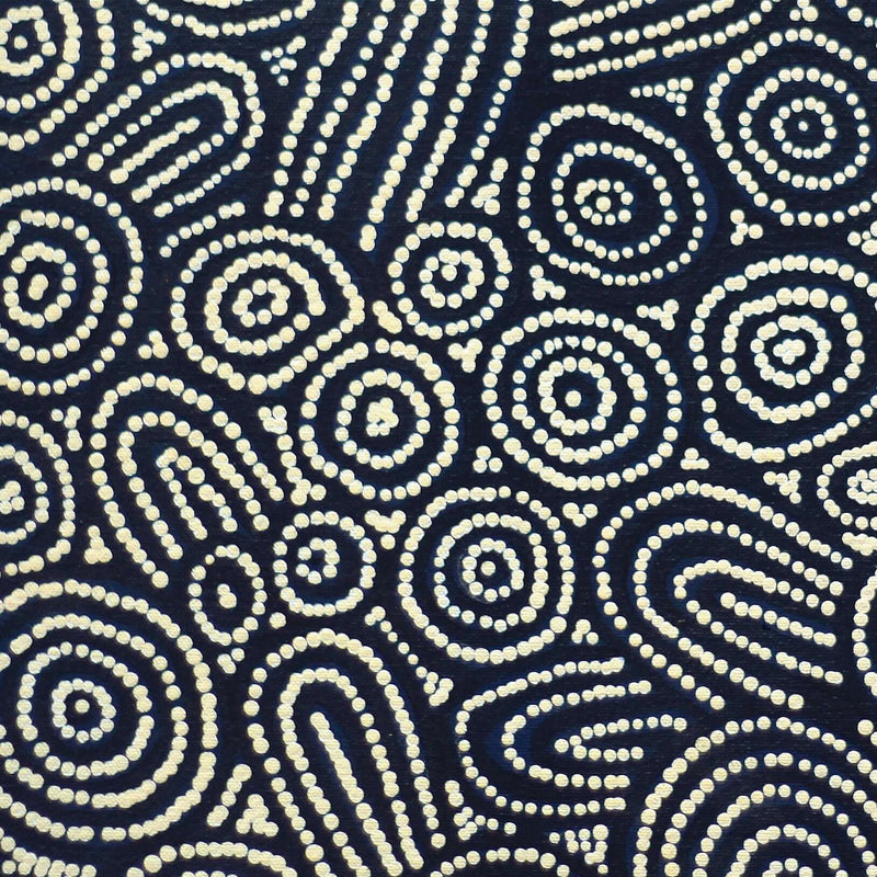 Aboriginal Artwork by Alicka Napanangka Brown, Yarla Jukurrpa (Bush Potato Dreaming), 46x46cm