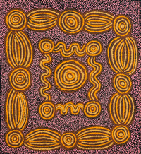 Aboriginal Artwork by Alison Watson, Irrunytju minyma, 61x56cm