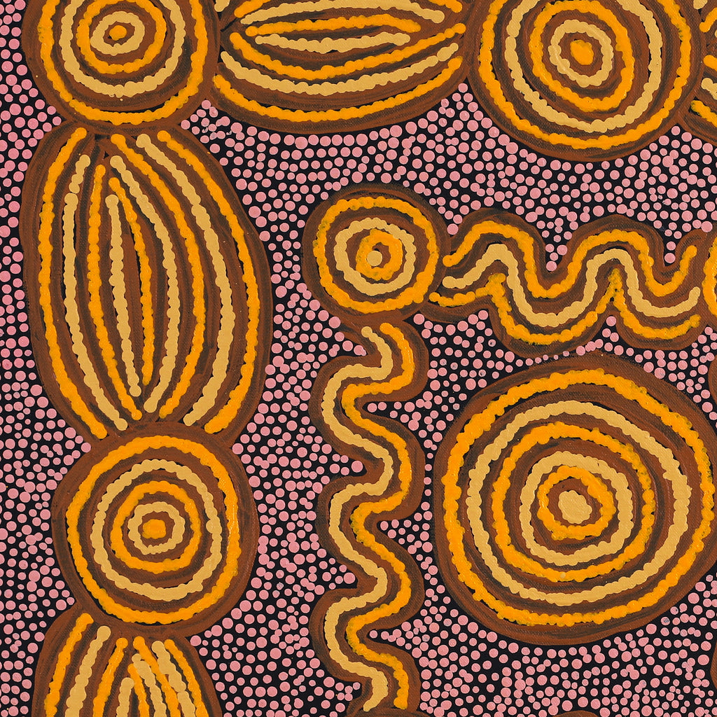 Aboriginal Artwork by Alison Watson, Irrunytju minyma, 61x56cm
