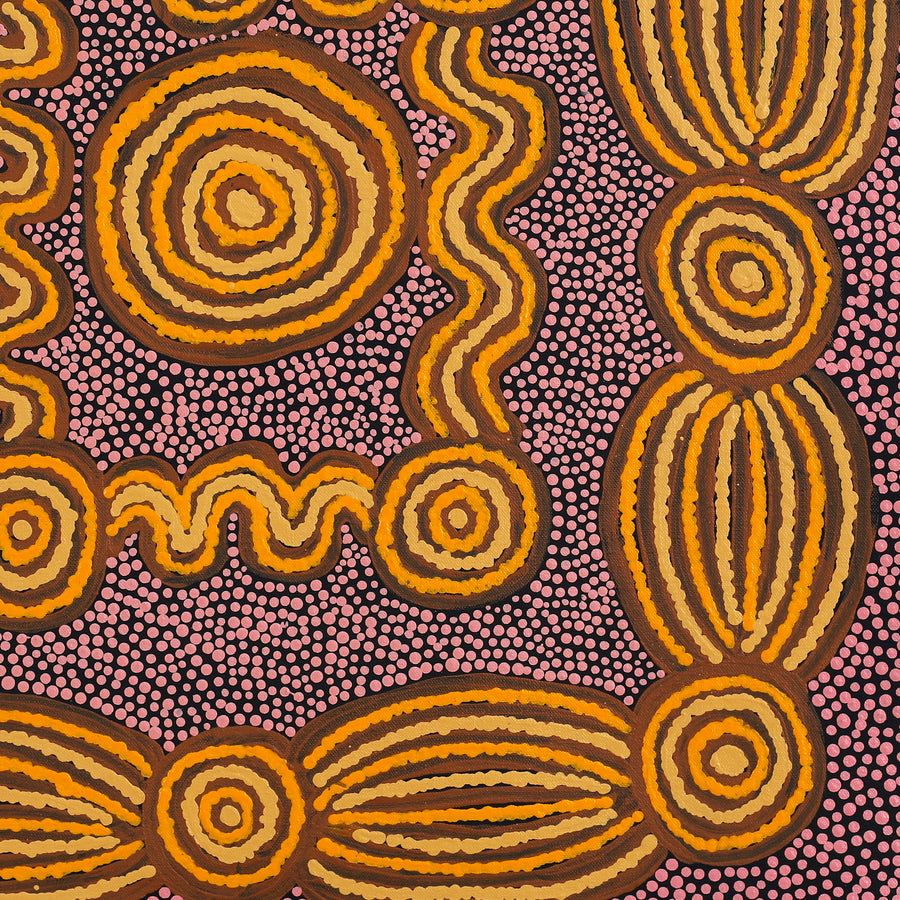 Aboriginal Artwork by Alison Watson, Irrunytju minyma, 61x56cm