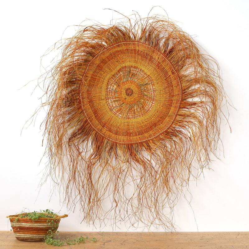 Aboriginal Artwork by Allison Cooper, Woven Mat, 140cm