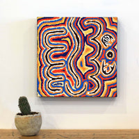 Aboriginal Artwork by Alma Nangala Robertson, Mina Mina Jukurrpa (Mina Mina Dreaming) - Ngalyipi, 30x30cm