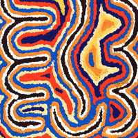 Aboriginal Artwork by Alma Nangala Robertson, Mina Mina Jukurrpa (Mina Mina Dreaming) - Ngalyipi, 30x30cm