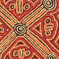 Aboriginal Artwork by Alma Nangala Robertson, Mina Mina Jukurrpa (Mina Mina Dreaming) - Ngalyipi, 30x30cm