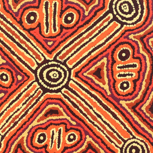 Aboriginal Artwork by Alma Nangala Robertson, Mina Mina Jukurrpa (Mina Mina Dreaming) - Ngalyipi, 30x30cm - ART ARK®