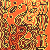 Aboriginal Artwork by Alma Nangala Robertson, Mina Mina Jukurrpa (Mina Mina Dreaming) - Ngalyipi, 30x30cm