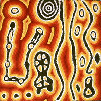 Aboriginal Artwork by Amanda Nakamarra Curtis, Lappi Lappi Dreaming, 30x30cm