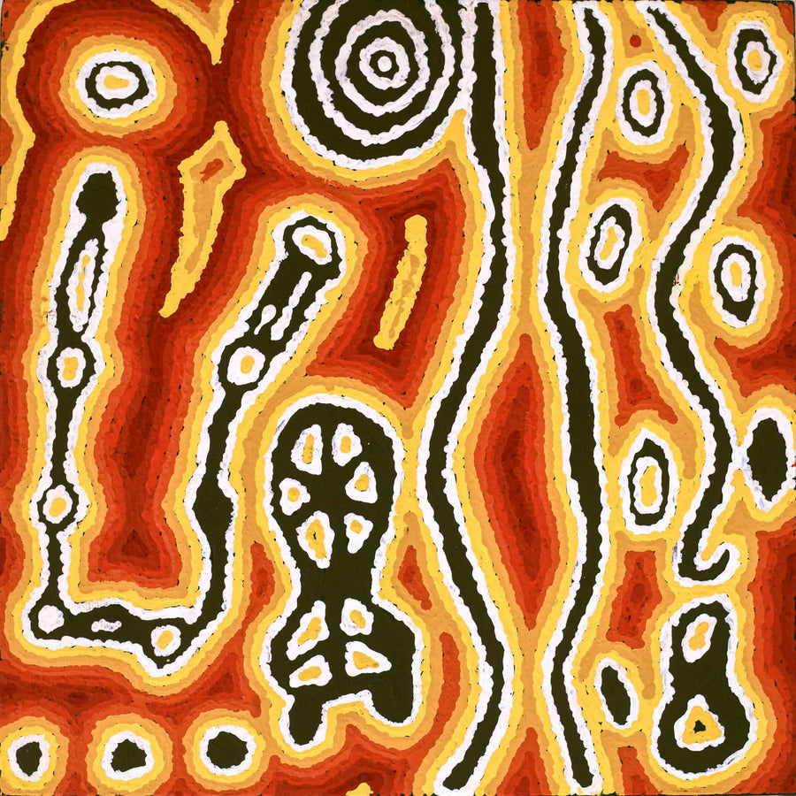 Aboriginal Artwork by Amanda Nakamarra Curtis, Lappi Lappi Dreaming, 30x30cm