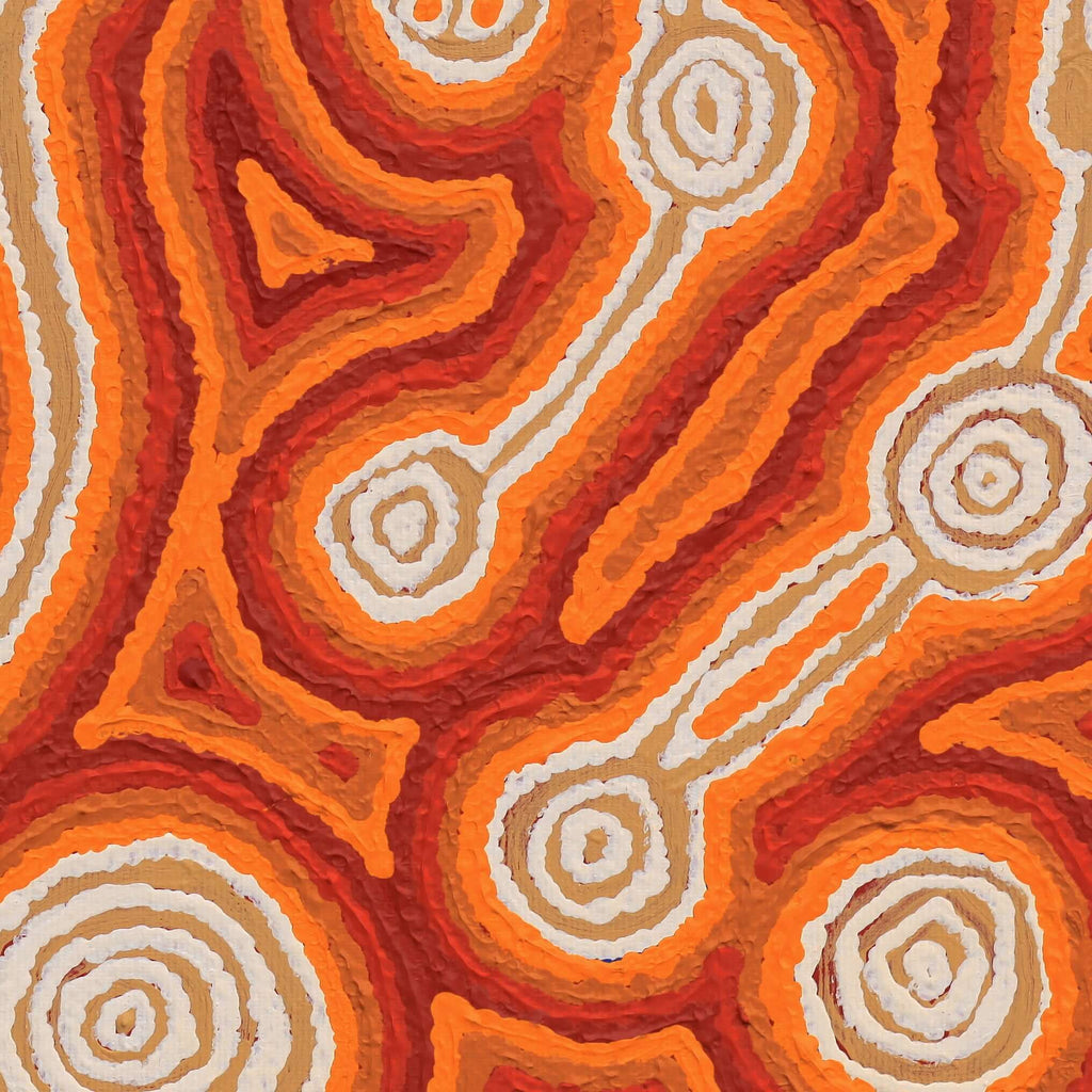 Aboriginal Artwork by Amanda Nakamarra Curtis, Lappi Lappi Dreaming, 30x30cm