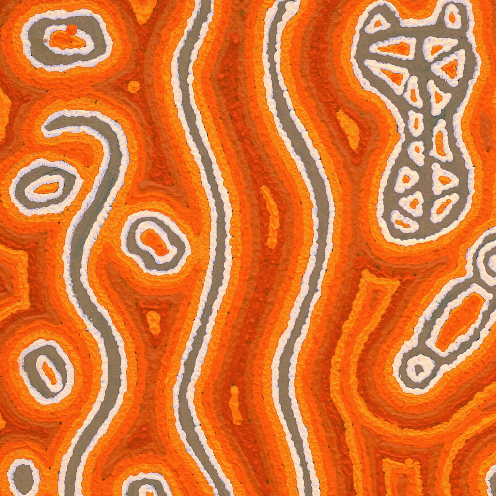 Aboriginal Artwork by Amanda Nakamarra Curtis, Lappi Lappi Dreaming, 30x30cm