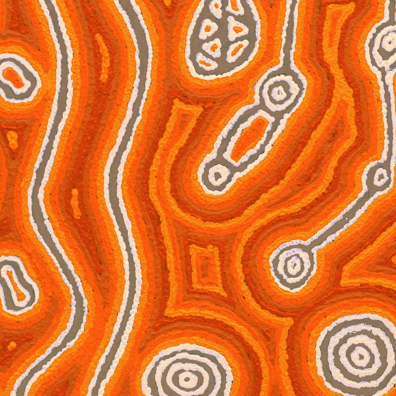 Aboriginal Artwork by Amanda Nakamarra Curtis, Lappi Lappi Dreaming, 30x30cm