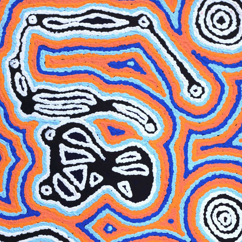 Aboriginal Artwork by Amanda Nakamarra Curtis, Lappi Lappi Dreaming, 61x30cm