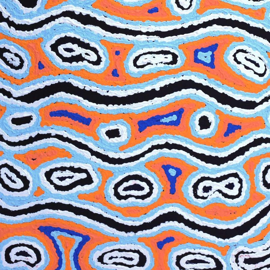 Aboriginal Artwork by Amanda Nakamarra Curtis, Lappi Lappi Dreaming, 61x30cm