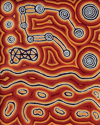 Aboriginal Artwork by Amanda Nakamarra Curtis, Lappi Lappi Dreaming, 76x61cm