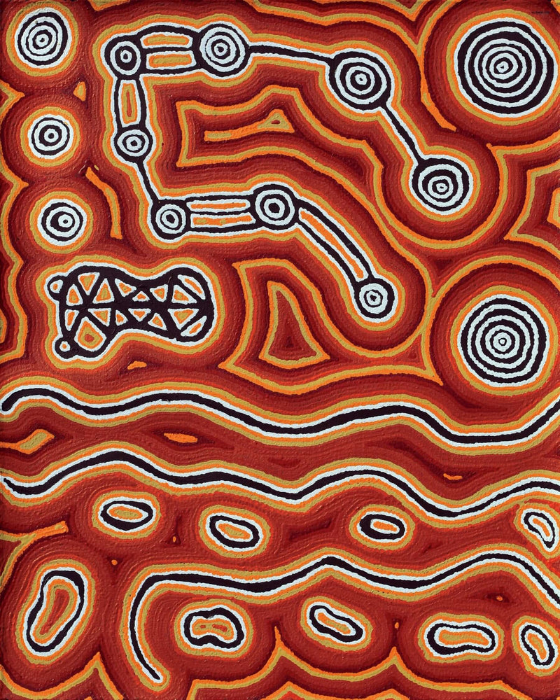 Aboriginal Artwork by Amanda Nakamarra Curtis, Lappi Lappi Dreaming, 76x61cm