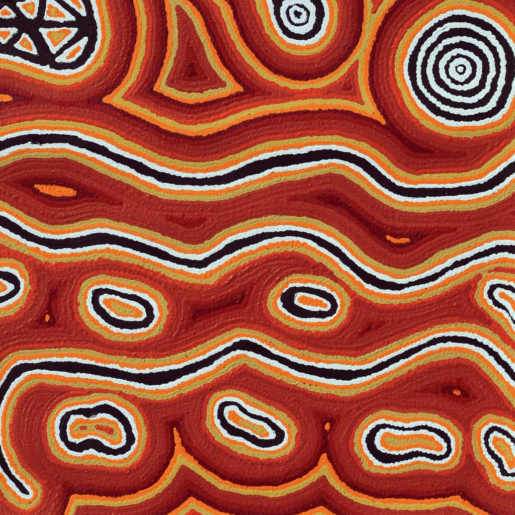 Aboriginal Artwork by Amanda Nakamarra Curtis, Lappi Lappi Dreaming, 76x61cm