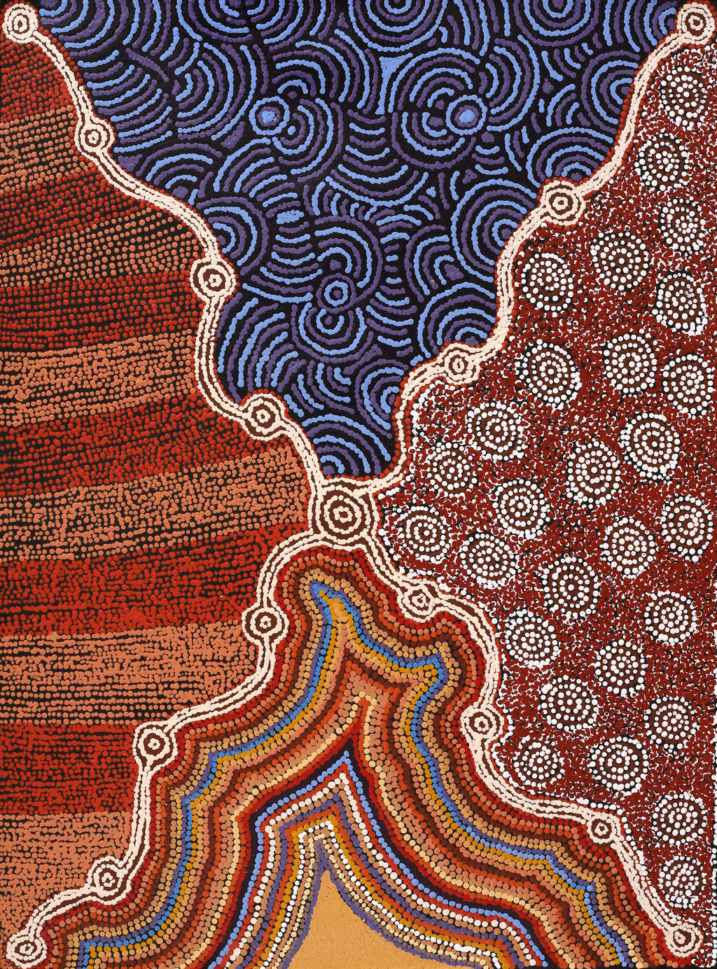 Aboriginal Artwork by Amari Tjalkuri, Watarru Tjukurpa, 100x74cm
