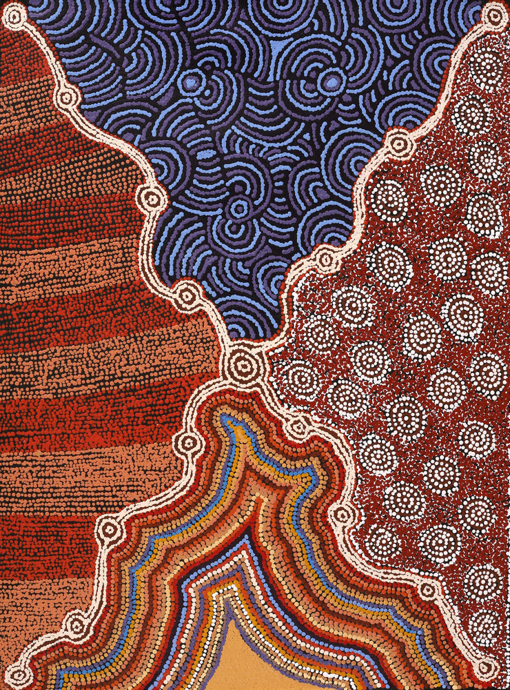 Aboriginal Artwork by Amari Tjalkuri, Watarru Tjukurpa, 100x74cm