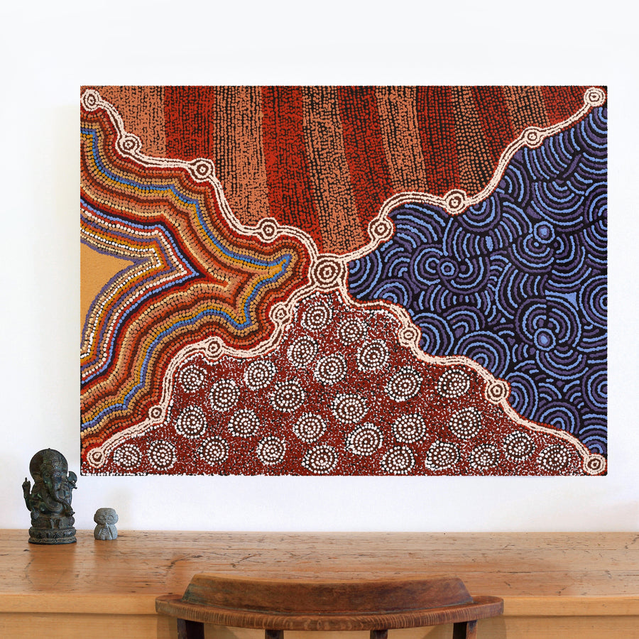 Aboriginal Artwork by Amari Tjalkuri, Watarru Tjukurpa, 100x74cm