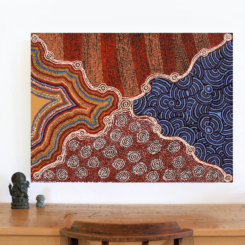 Aboriginal Artwork by Amari Tjalkuri, Watarru Tjukurpa, 100x74cm