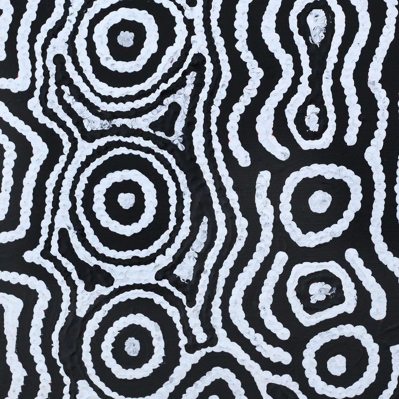 Aboriginal Artwork by Amelia Napaljarri Brown, Pikilyi Jukurrpa (Vaughn Springs Dreaming), 30x30cm