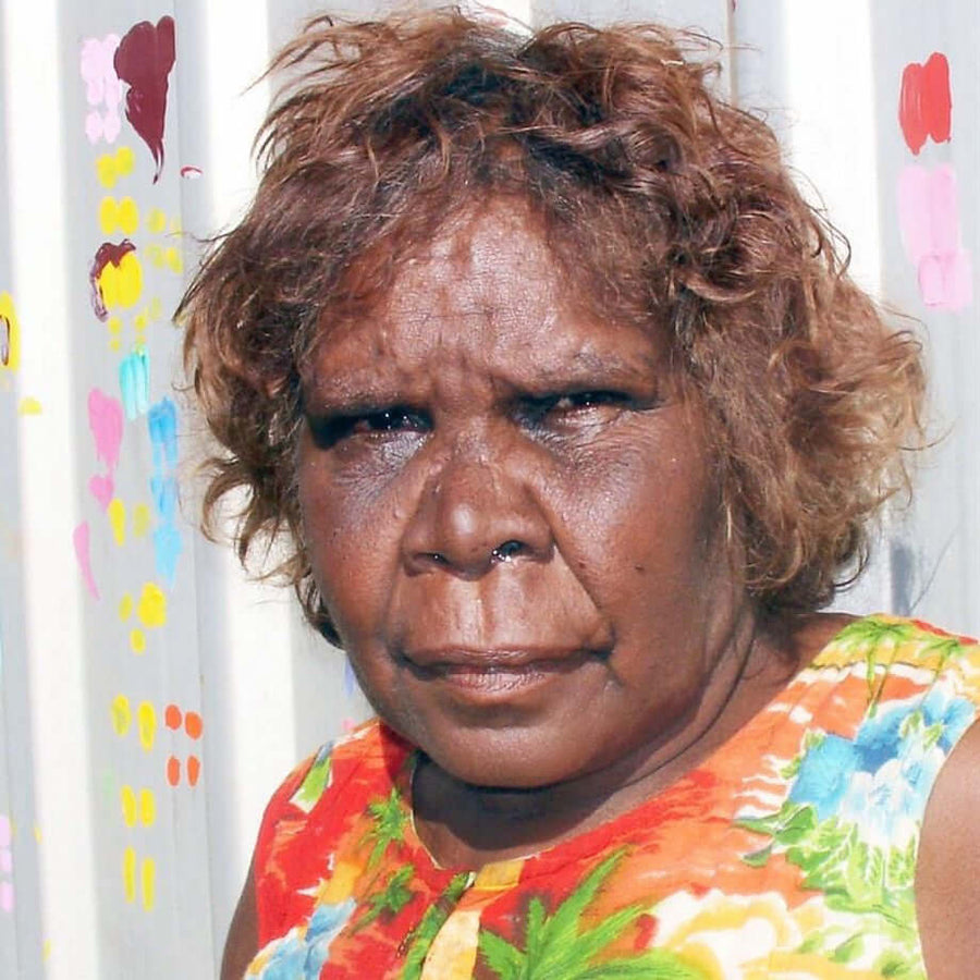 Aboriginal Artwork by Amelia Napaljarri Brown, Pikilyi Jukurrpa (Vaughn Springs Dreaming), 30x30cm