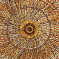 Aboriginal Artwork by Anna Ramatha Malibirr, Gapuwiyak - Woven Mat 94cm