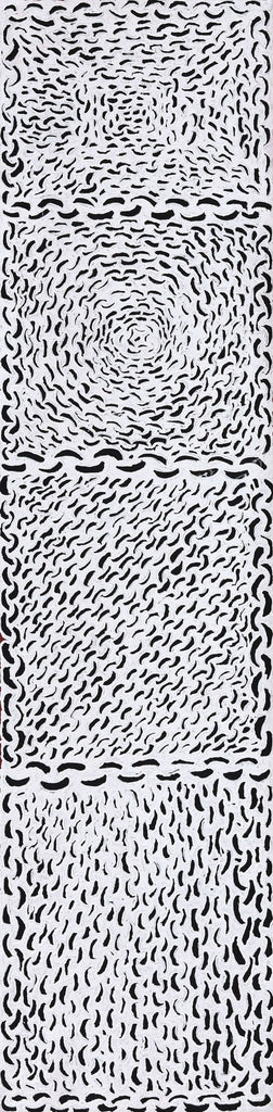 Aboriginal Artwork by Andrea Nungarrayi Wilson, Lukarrara Jukurrpa, 122x30cm - ART ARK®