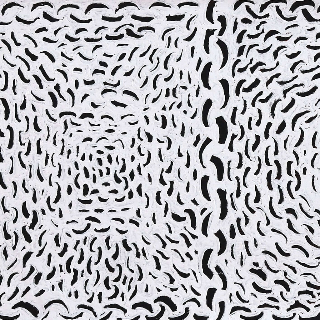 Aboriginal Artwork by Andrea Nungarrayi Wilson, Lukarrara Jukurrpa, 122x30cm